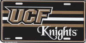 UCF Central Florida Knights Metal License Plate