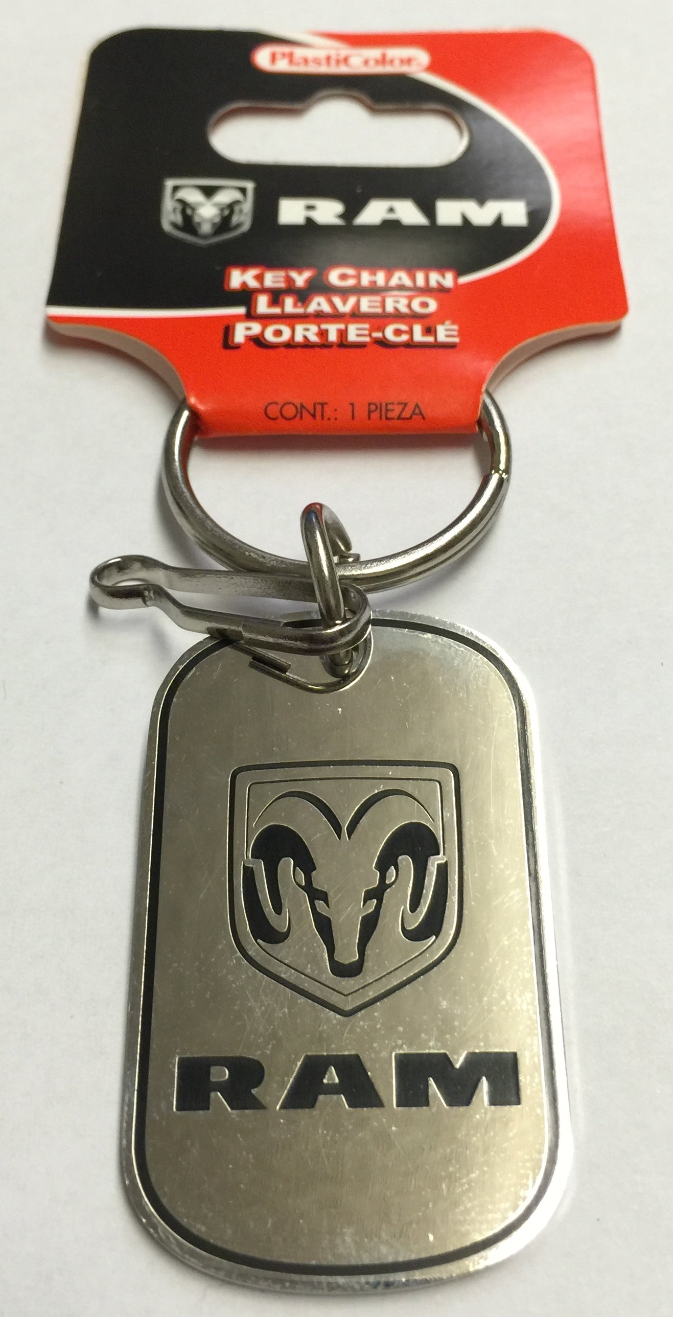Dodge Ram Dog Tag Enamel Keychain