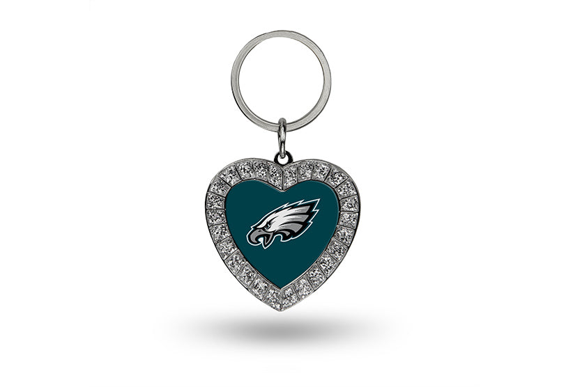 Philadelphia Eagles Bling Rhinestone Heart Keychain