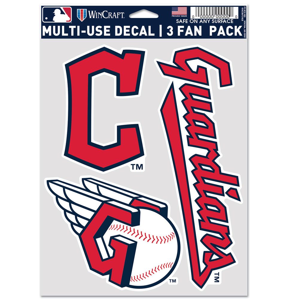 Cleveland Guardians 3 Fan Pack Decals