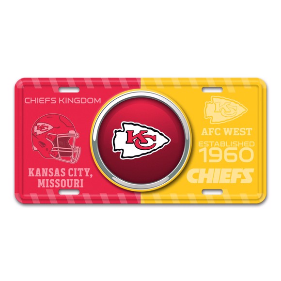Kansas City Chiefs Metal License Plate