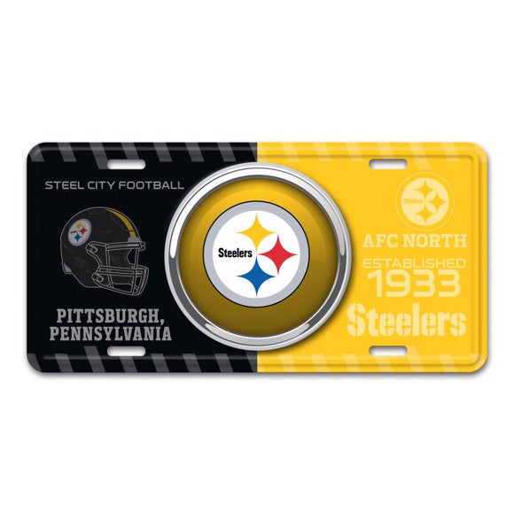 Pittsburgh Steelers Metal License Plate