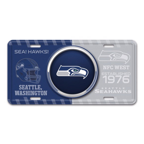 Seattle Seahawks Metal License Plate