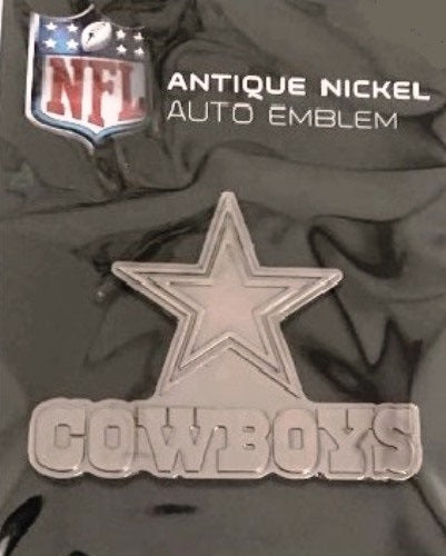 Dallas Cowboys Antique Nickel Auto Emblem