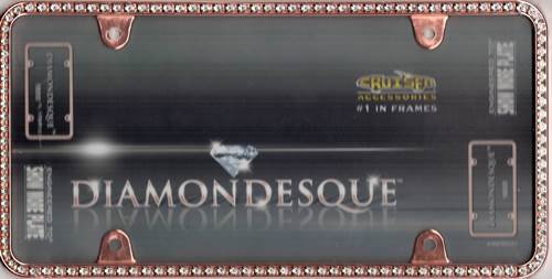 Diamondesque Bling Rose License Plate Frame
