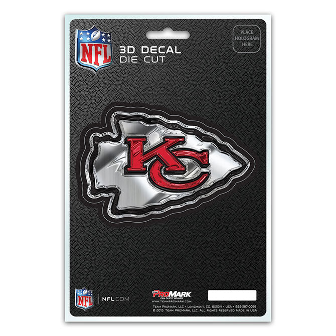 Kansas City Chiefs Die Cut 3D Decal