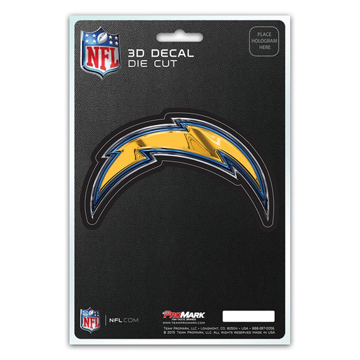 Los Angeles Chargers Die Cut 3D Decal