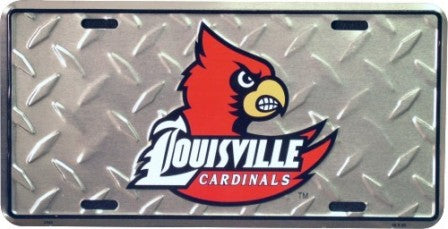 Louisville Cardinals Diamond License Plate