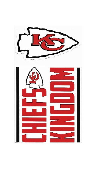 Kansas City Chiefs Double Up Die Cut Vinyl Stickers