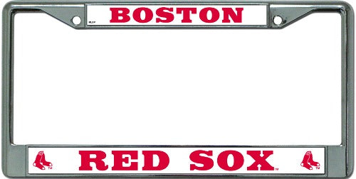 Boston Red Sox Chrome License Plate Frame