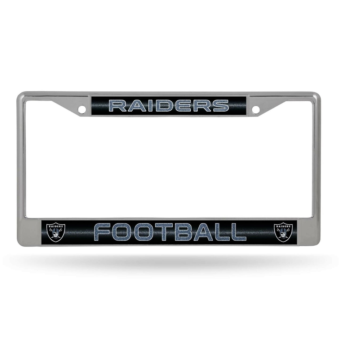Oakland Raiders Glitter Chrome License Plate Frame