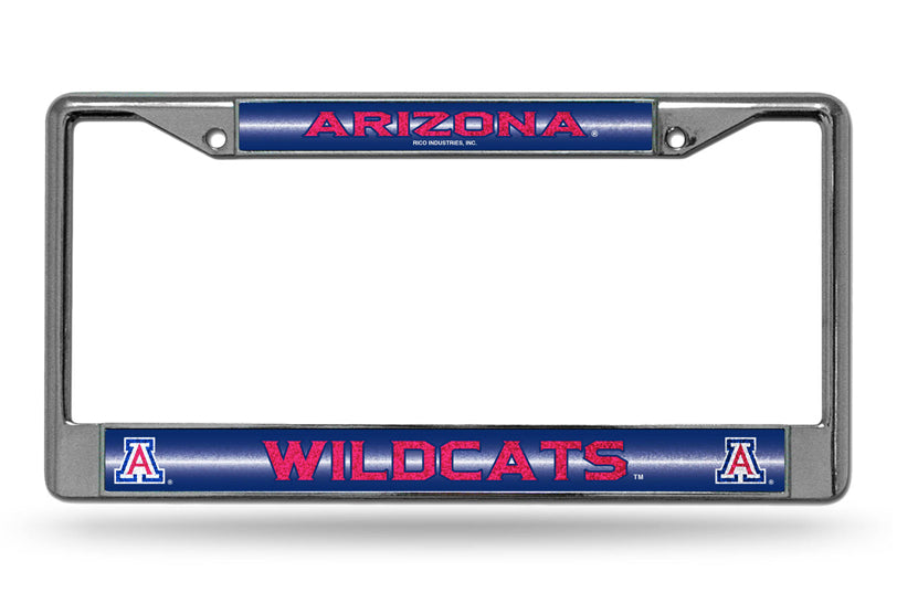 Arizona Wildcats Glitter Chrome License Plate Frame
