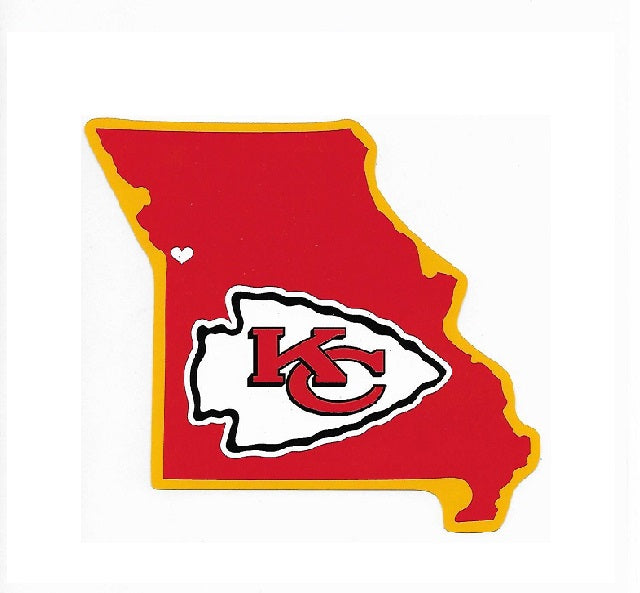 Kansas City Chiefs Home State Vinyl Sticker