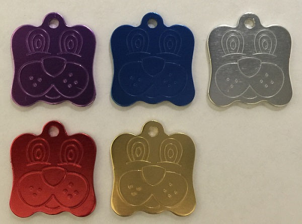 Dog Face Engravable Pet Identification Tags