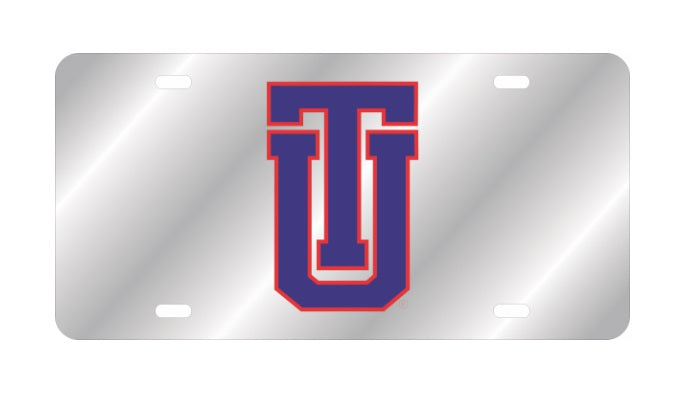 University Of Tulsa Logo Silver Laser License Plate