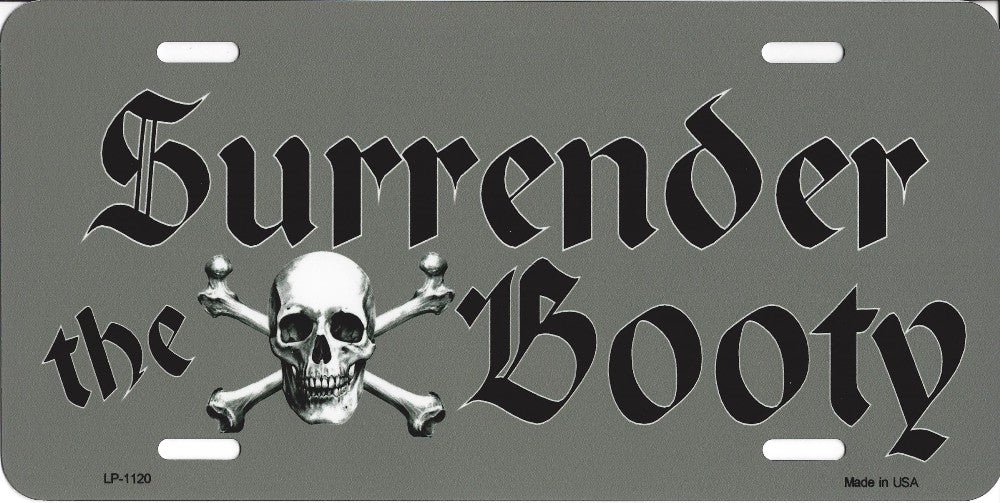 Surrender the Booty Pirate License Plate