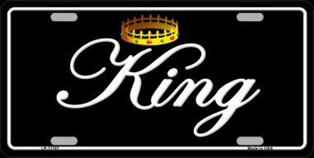 King Metal License Plate