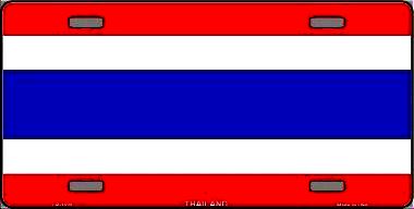 Thailand Flag Metal License Plate