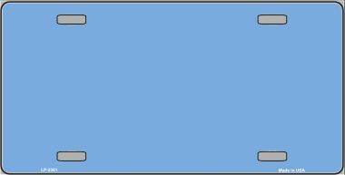 Baby Blue Solid Print Metal License Plate