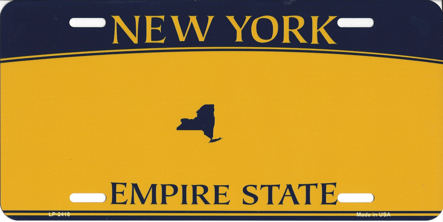 New York Empire State Metal License Plate