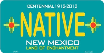 New Mexico Centennial Native License PLate