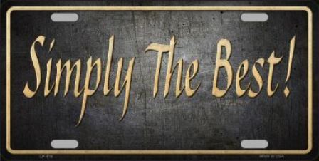 Simply The Best License Plate