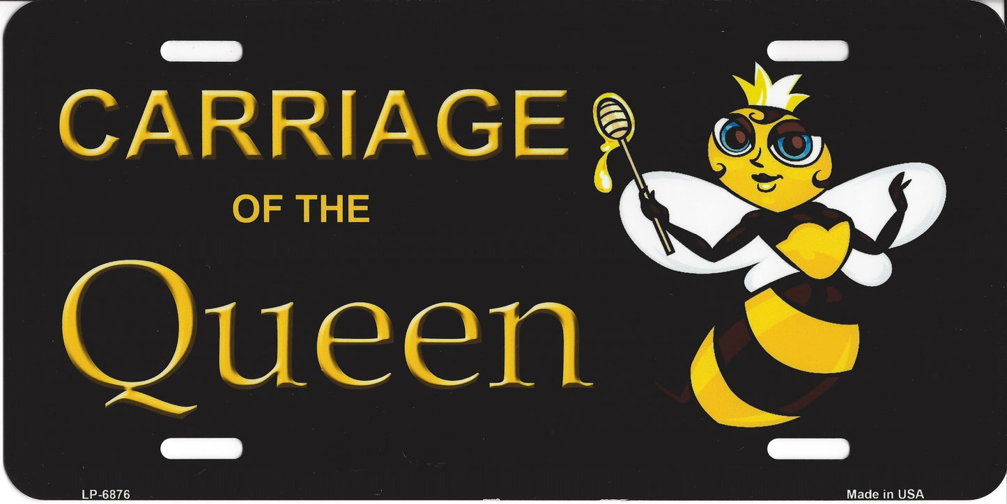 Carriage of the Queen Metal License Plate