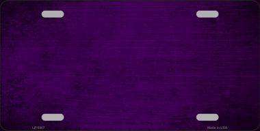 Purple Oil Rubbed Solid Background Metal License Plate