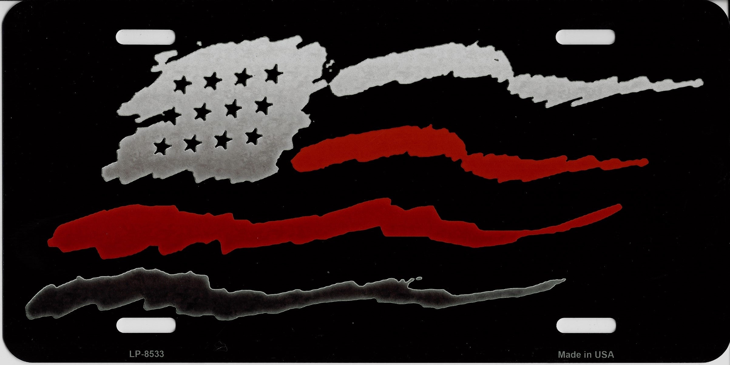 American Flag Red Stripe Metal License Plate Auto License Plates Frames american-flag-red-stripe-metal-license-plate-auto-license-plates-frames