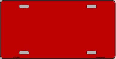 Red Metallic Solid Background Metal License Plate
