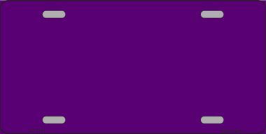 Purple Metallic Solid Background Metal License Plate