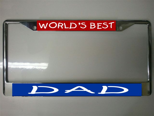 World's Best Dad Photo License Plate Frame