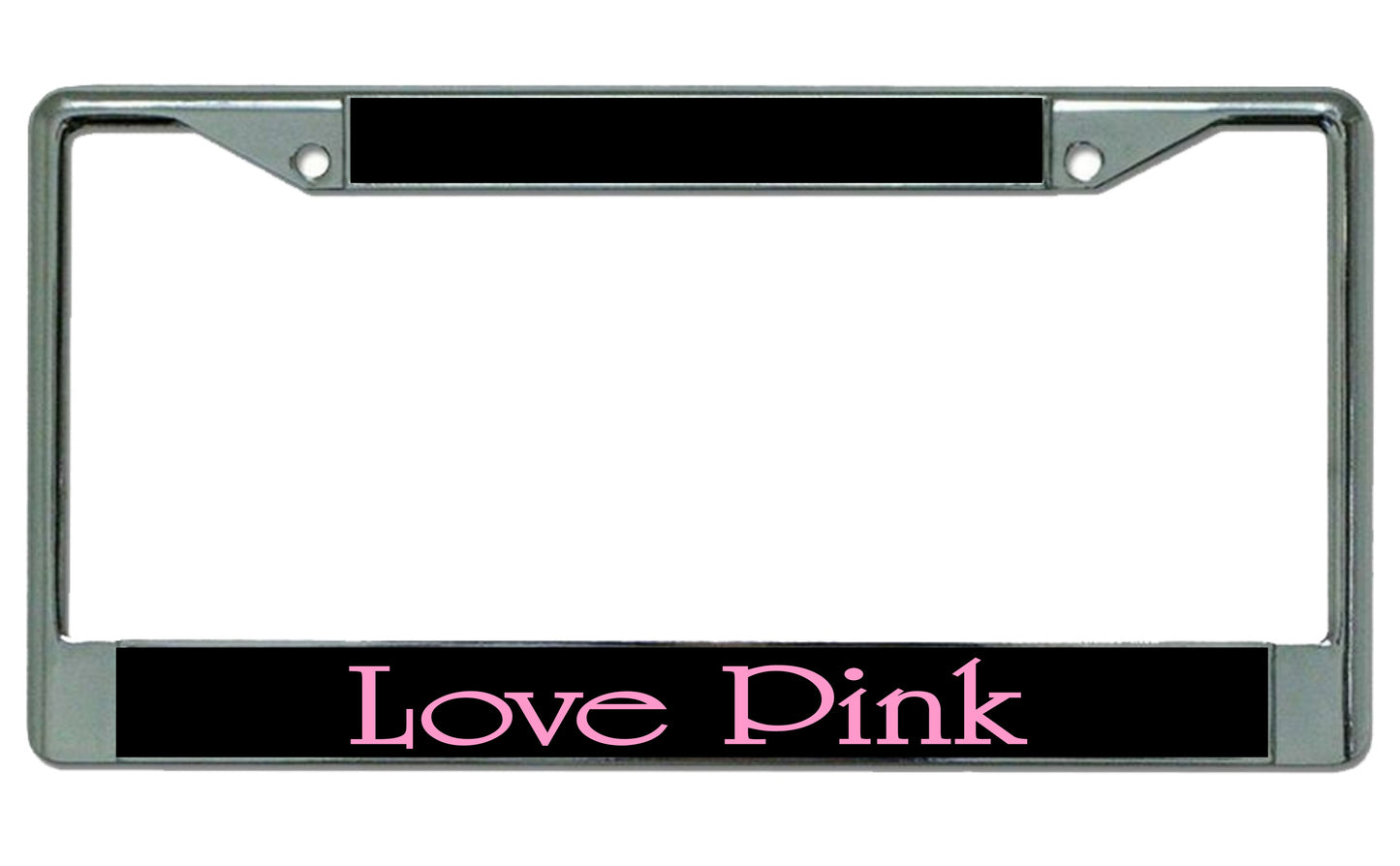 Love Pink Photo License Plate Frame