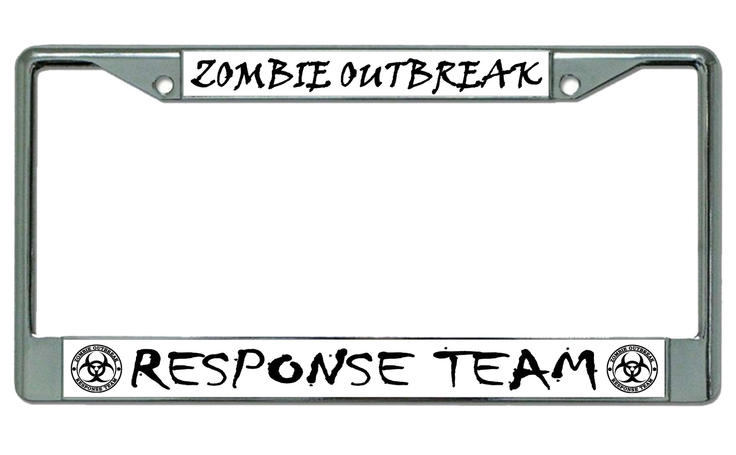 Zombie Outbreak Response Team Photo License Plate Frame