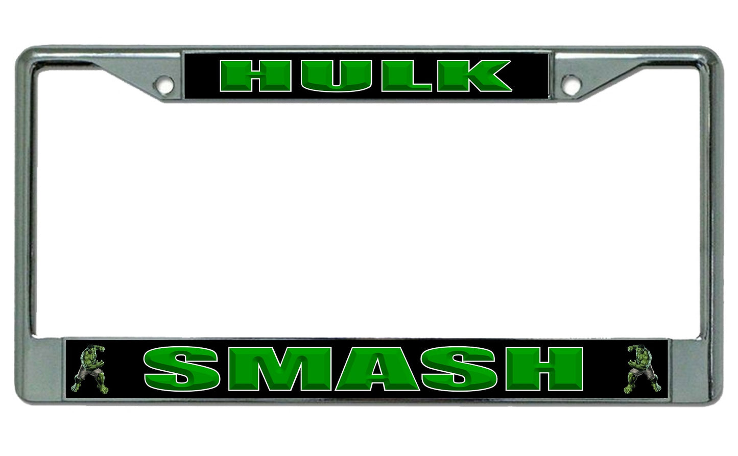 Hulk Smash Chrome License Plate Frame