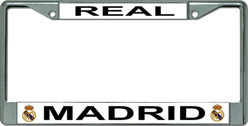 Real Madrid Chrome License Plate Frame