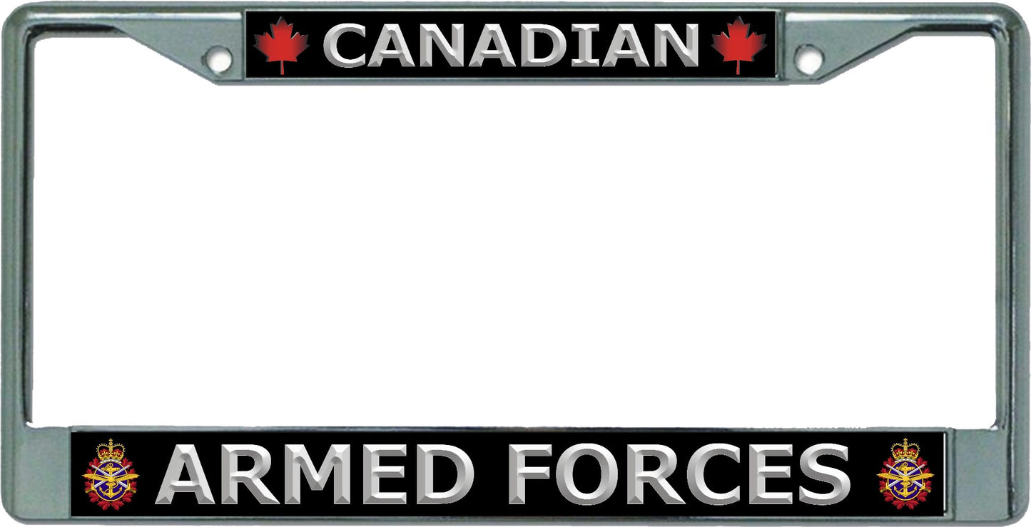 Canadian Armed Forces Chrome License Plate Frame