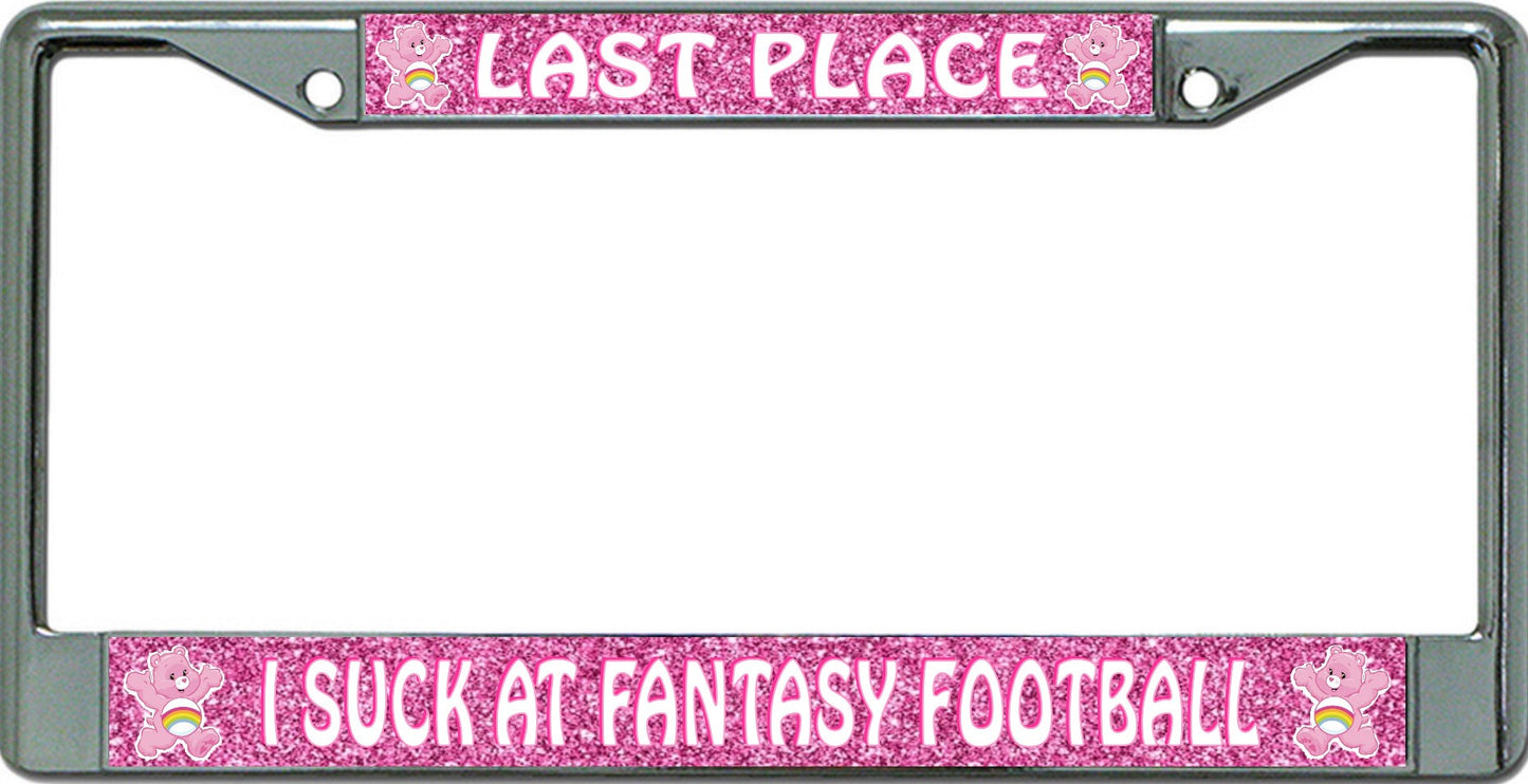 Last Place Fantasy Football Pink Glitter Chrome Frame