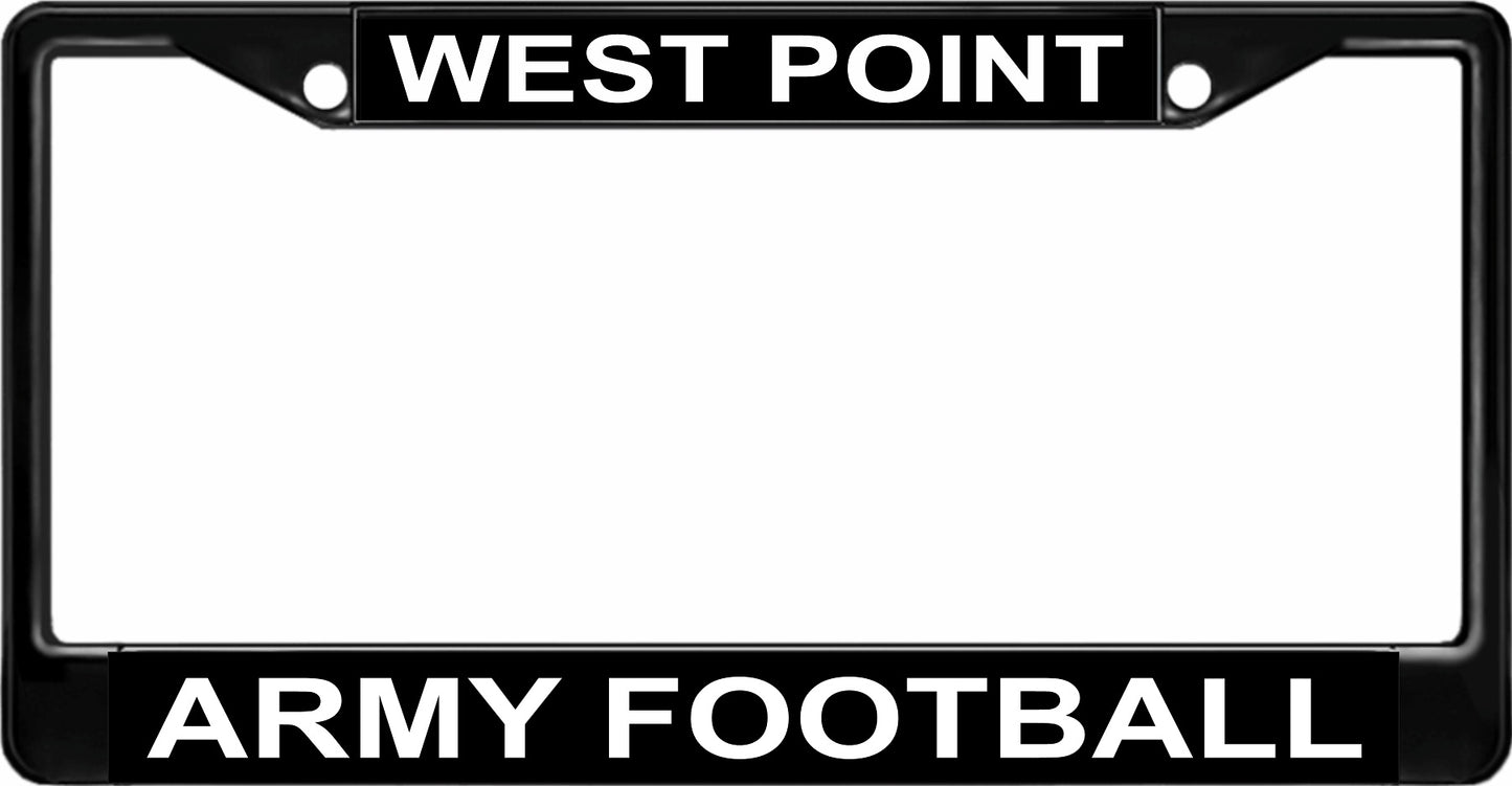U.S. Army Football West Point Black License Plate Frame