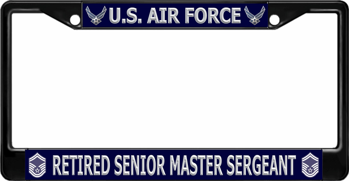 U.S. Air Force Retired Senior Master Sergeant Black Frame