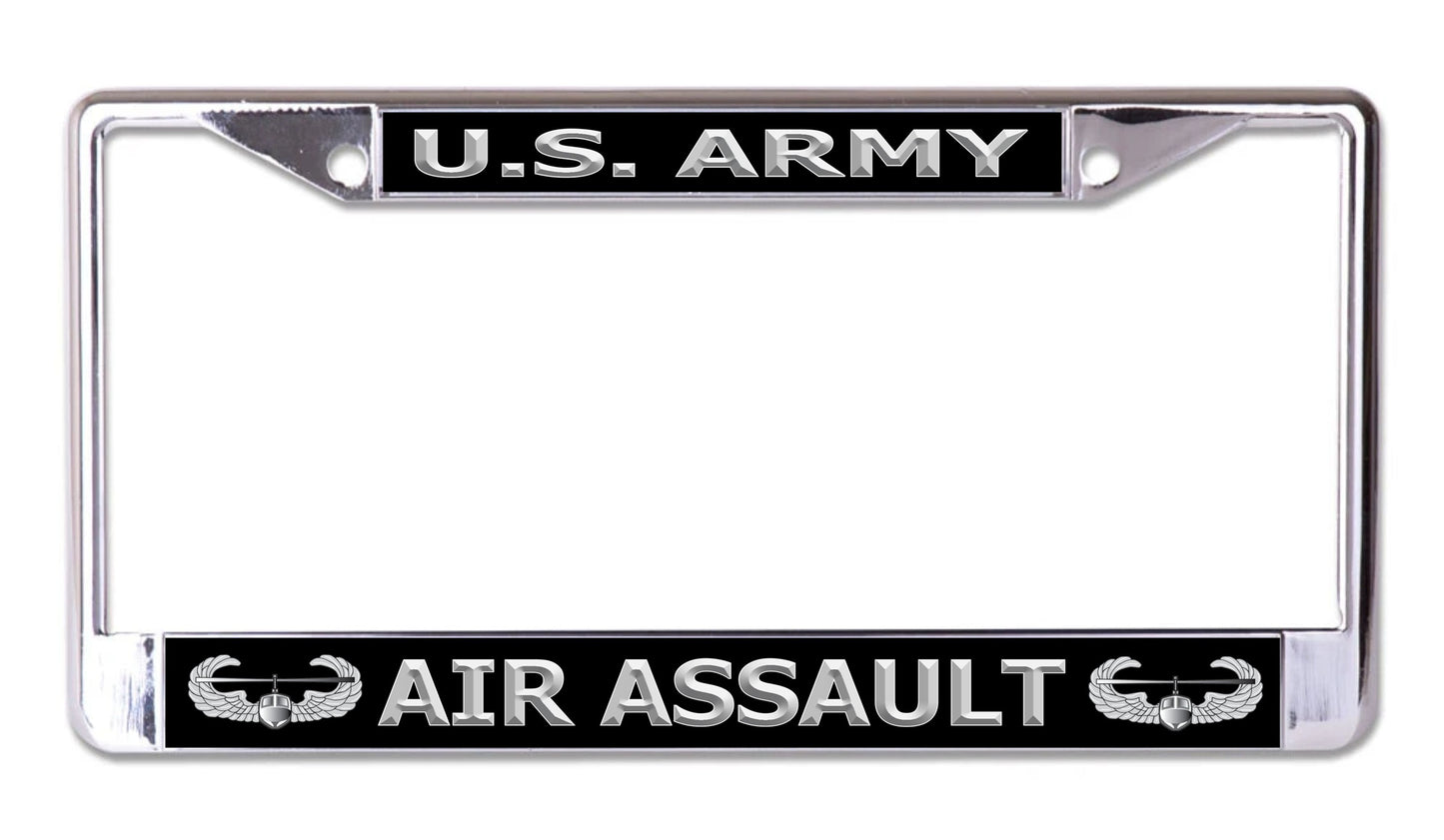 U.S. Army Air Assault Chrome License Plate Frame