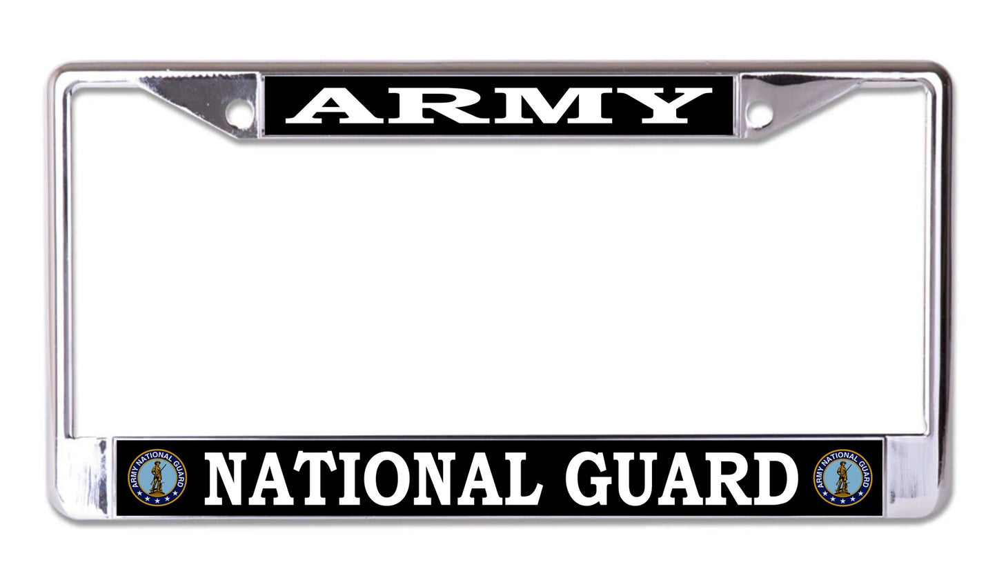 Army National Guard Chrome License Plate Frame