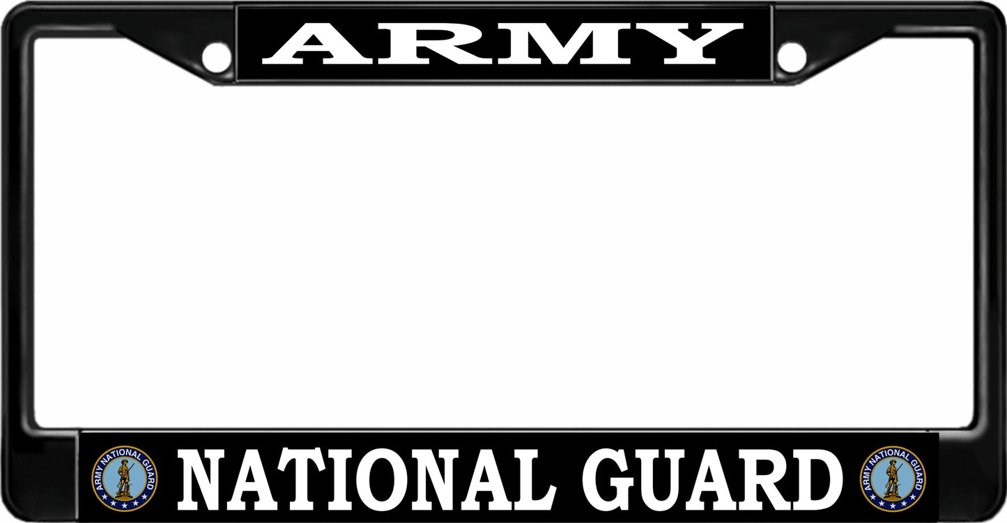 Army National Guard Black License Plate Frame