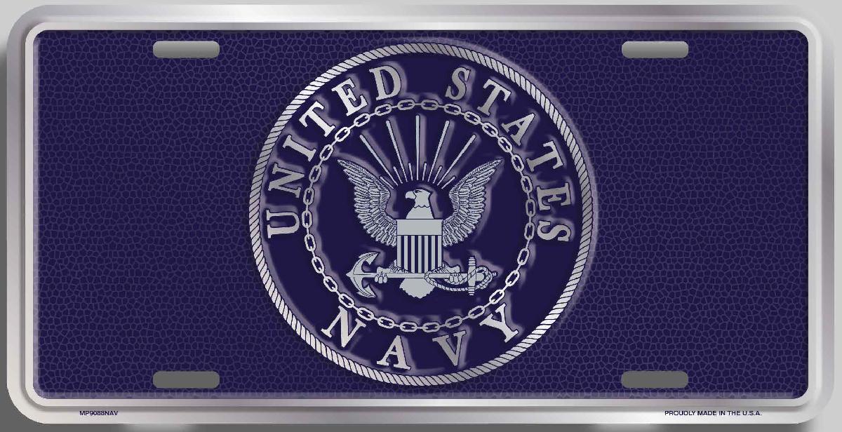 U.S. Navy Metal Mosaic License Plate