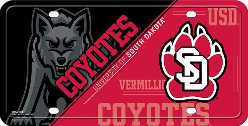 South Dakota Coyotes Metal License Plate