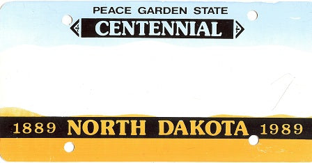 Design It Yourself North Dakota State Look-Alike Bicycle Plate#2