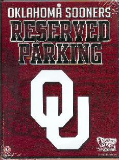Licensed NCAA Oklahoma Sooners Metal License Plate – Crimson & Cream – 12x6" Glossy