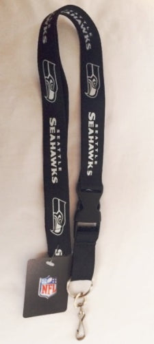 Seattle Seahawks Blackout Lanyard With Safety Fastener