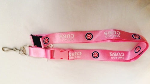 Chicago Cubs Pink Lanyard With Safety Latch
