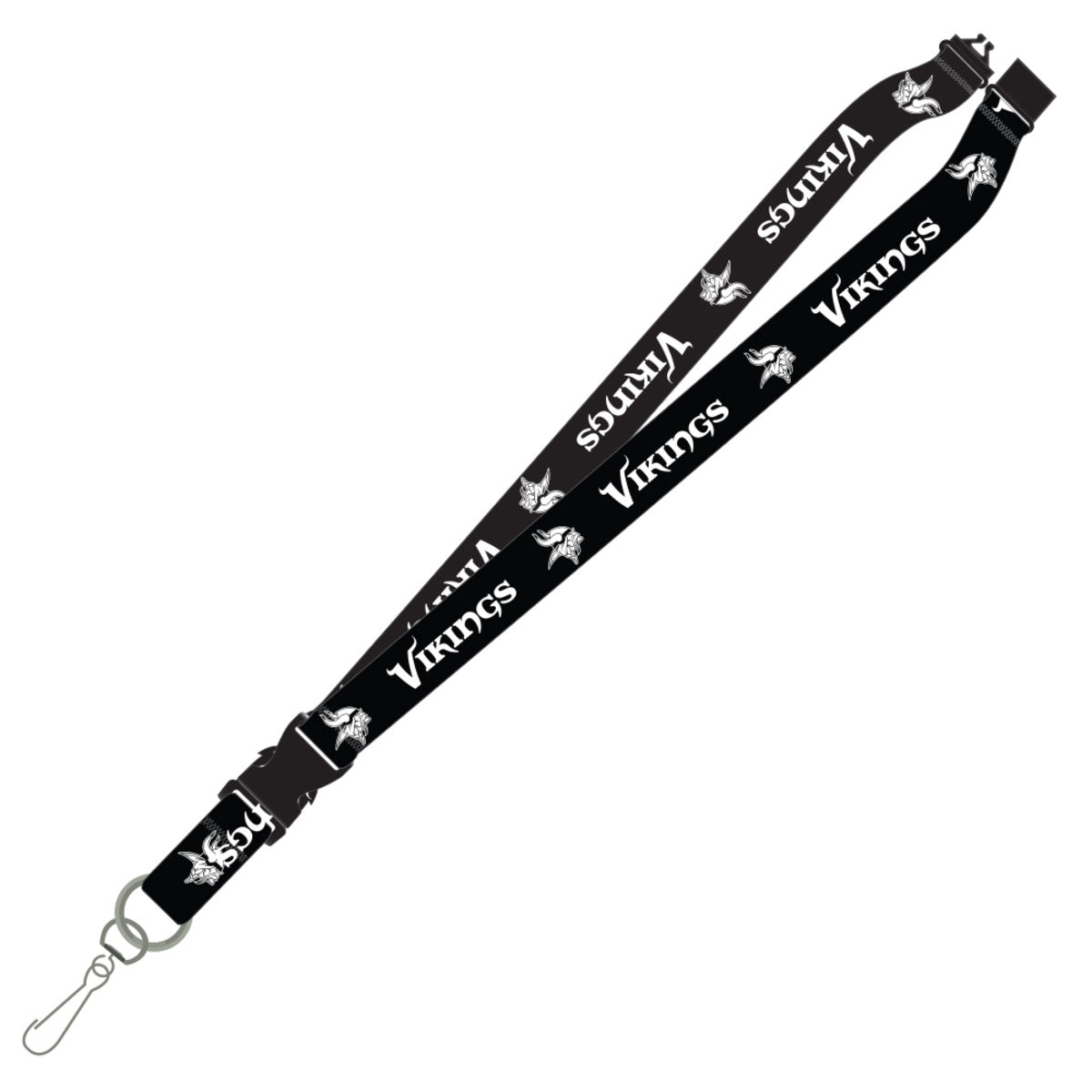 Minnesota Vikings Blackout Lanyard With Safety Latch